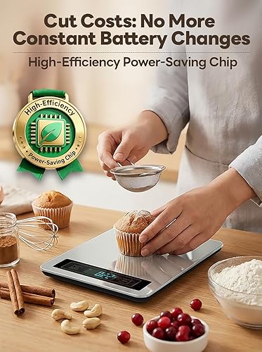 Miniatura 4 de Báscula digital de alimentos multifuncional para cocina y báscula para hornear, báscula nutricional para medir peso y control de porciones, escala