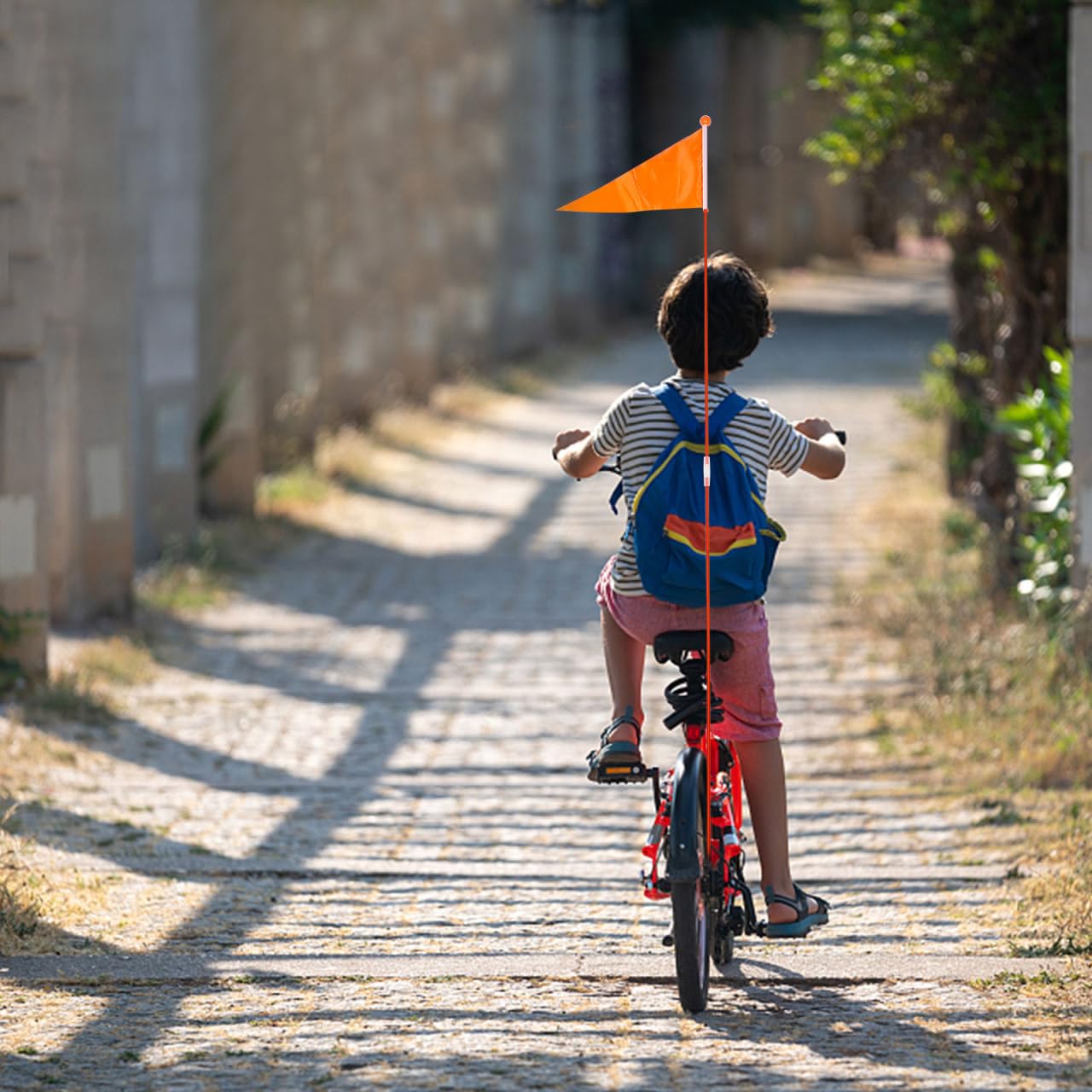 2 Stück verschleißfeste Sicherheitsflaggen für die Rückseite Stangen Fahrradflaggen für Kinder und Erwachsene reflektierendes Sicherheitszubehör für Fahrräder Roller