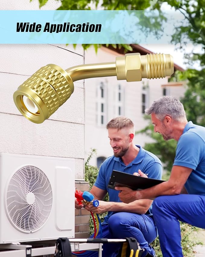 Adaptador de Latón WUMZIJ R32 R454B 1/4" LH Hembra a 1/4" RH Macho miniatura 4