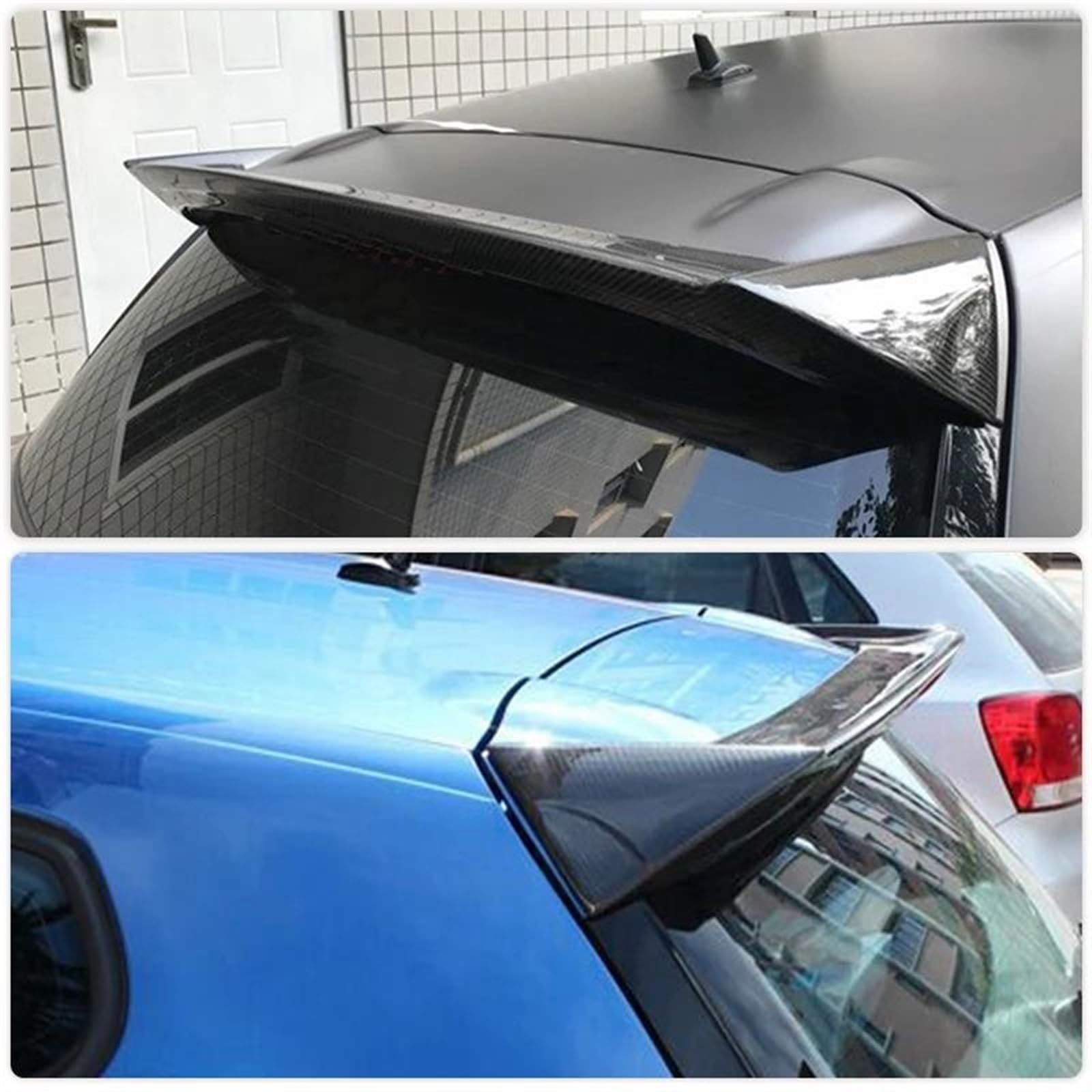 Amazon | ルーフスポイラー カーボンファイバー車のリアトランクルーフ