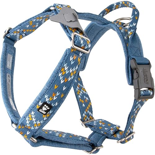 Hurtta Razzle-Dazzle Y-Harness, Bilberry, 22-26 in
