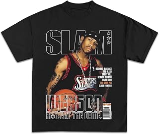Every Exclusive Allen Iverson SLAM Cover T-Shirt | Premium Quality Heavyweight Basketball Shirts for Adults & Kids