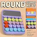 Zeno Purple Calculatrice – Calculatrice de bureau mignon avec gros boutons, 12-Digit, pour l'école, bureau & Accessoires de bureau rose