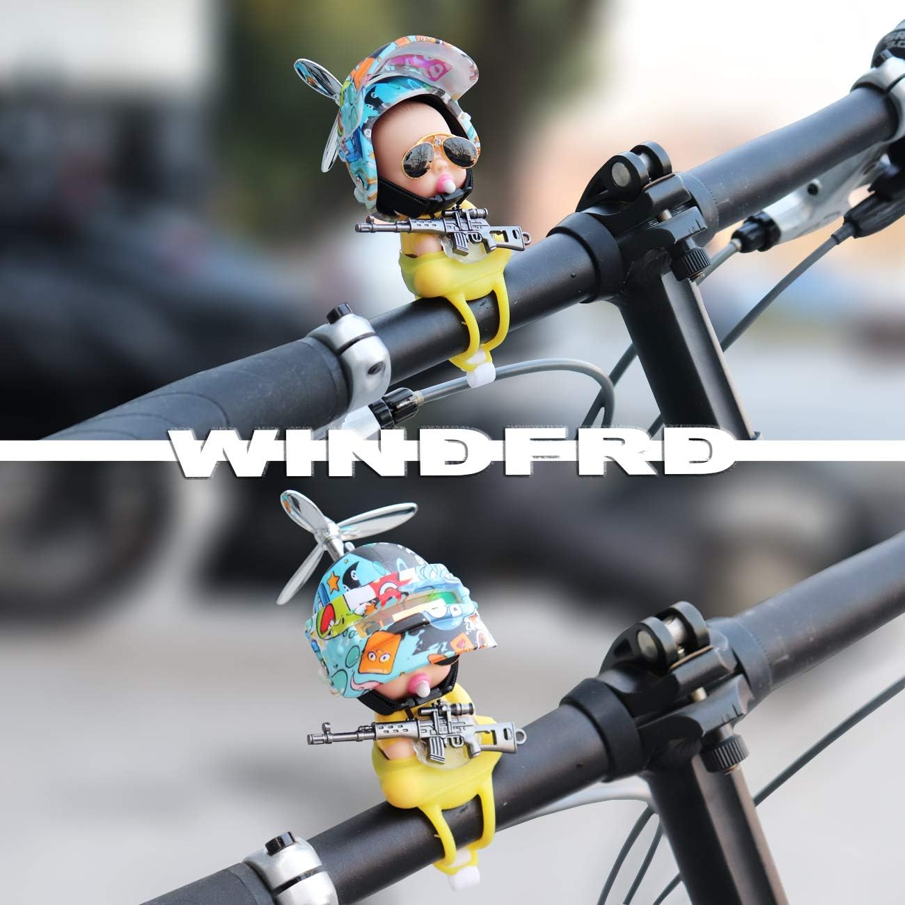 Motorcycle, Bike Handlebar Decorations Car Dashboard Accessories Cool Tech Rubber Toy With Propeller Funny Stuff Gift For Adult, Kids(Underwater World) : Automotive