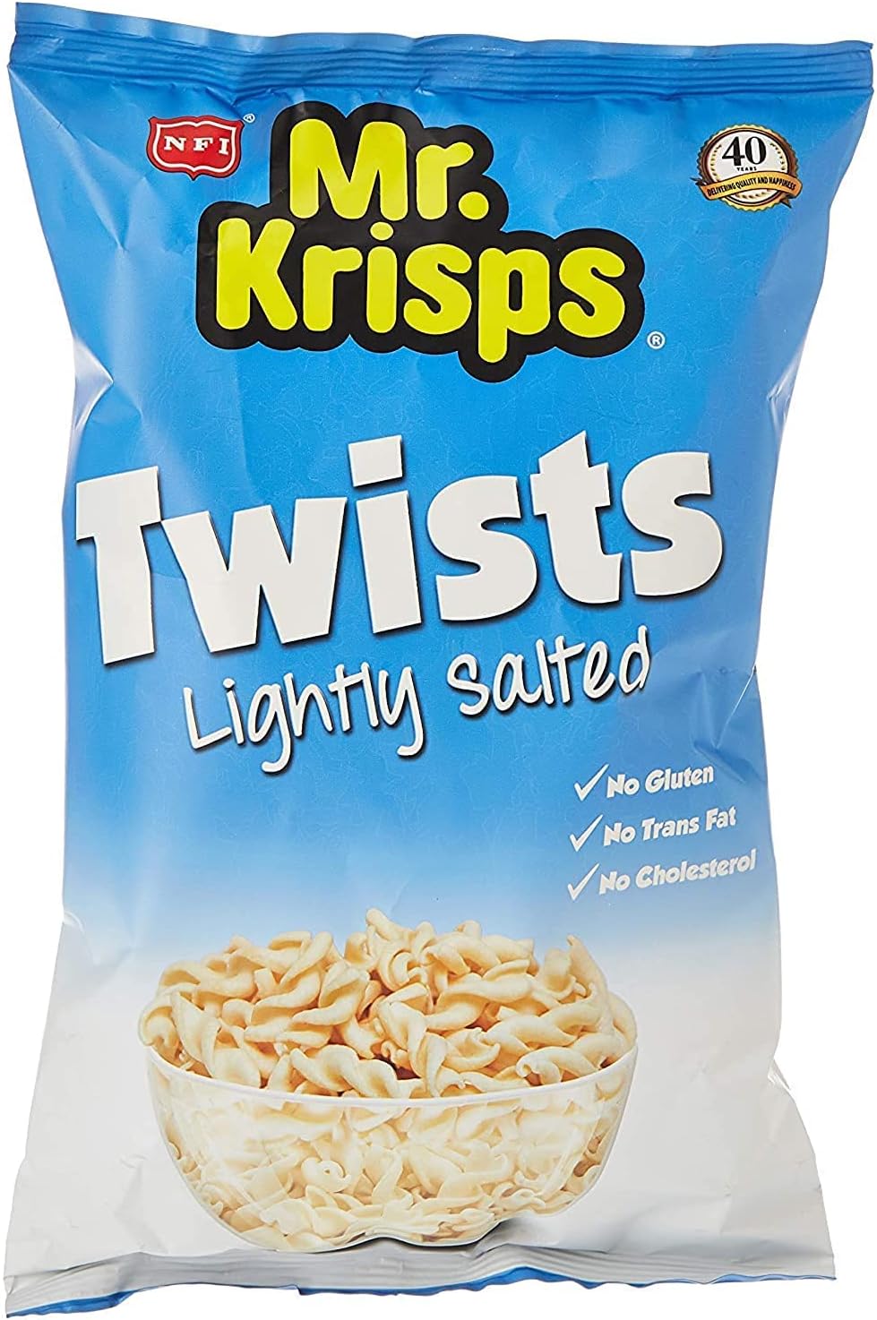 Mr.Krisps Twists Natural Lightly Salted Flavour 80 Gm