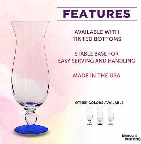 Miniatura 2 de DISCOUNT PROMOS Libbey - Vasos de huracán de 16 onzas, juego de 12, paquete a granel, vasos de marca para cóctel, piña colada o deslizamiento de