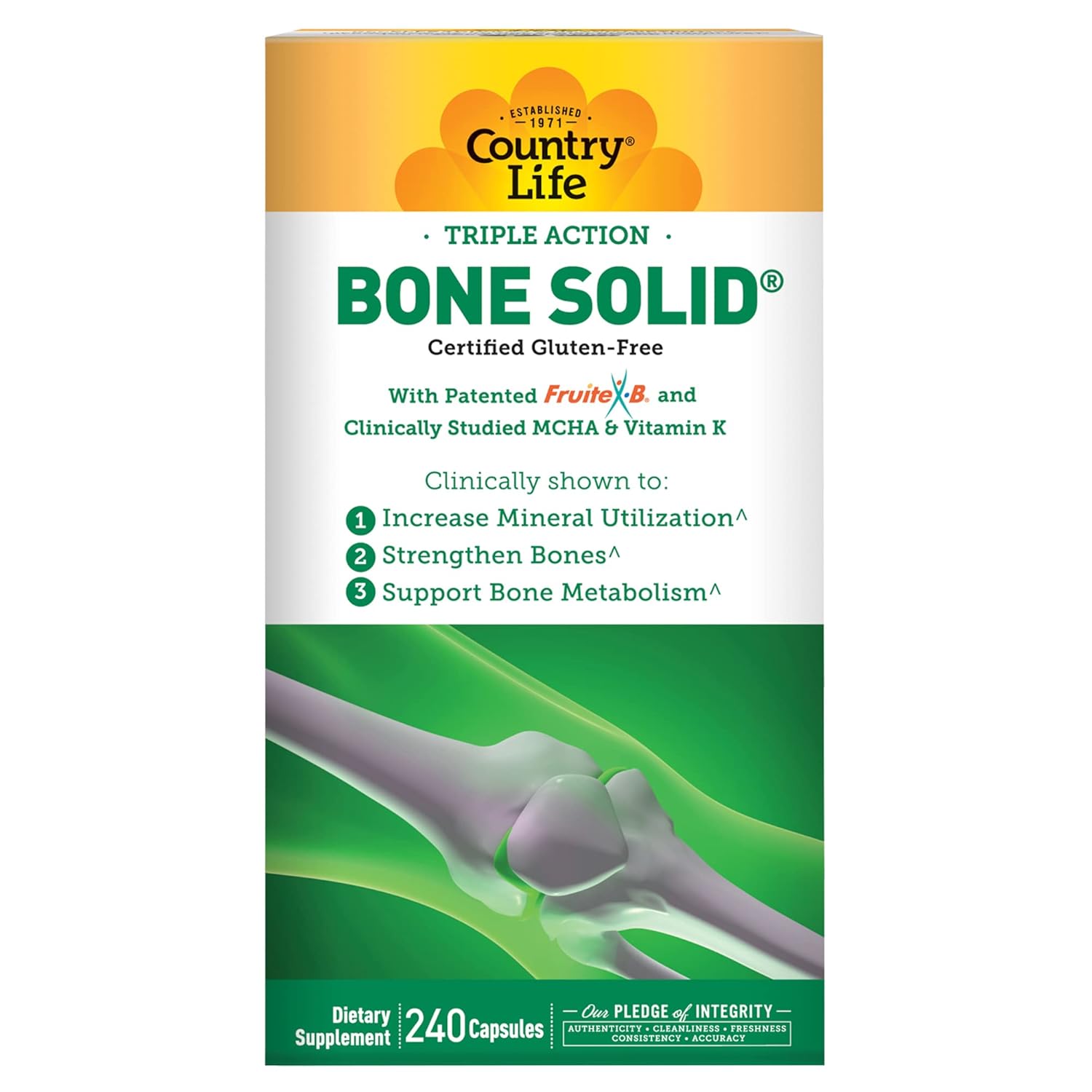 Country Life Bone Solid - Bone Health Supplement with Microcrystalline Hydroxyapatite (MCHA), Calcium, Magnesium, Zinc, Vitamins K2 & D3 for Enhanced Bone Strength & Metabolism... 9 Country Life Bone Solid - Bone Health Supplement with Microcrystalline Hydroxyapatite (MCHA), Calcium, Magnesium, Zinc, Vitamins K2 & D3 for Enhanced Bone Strength & Metabolism... - Image 7