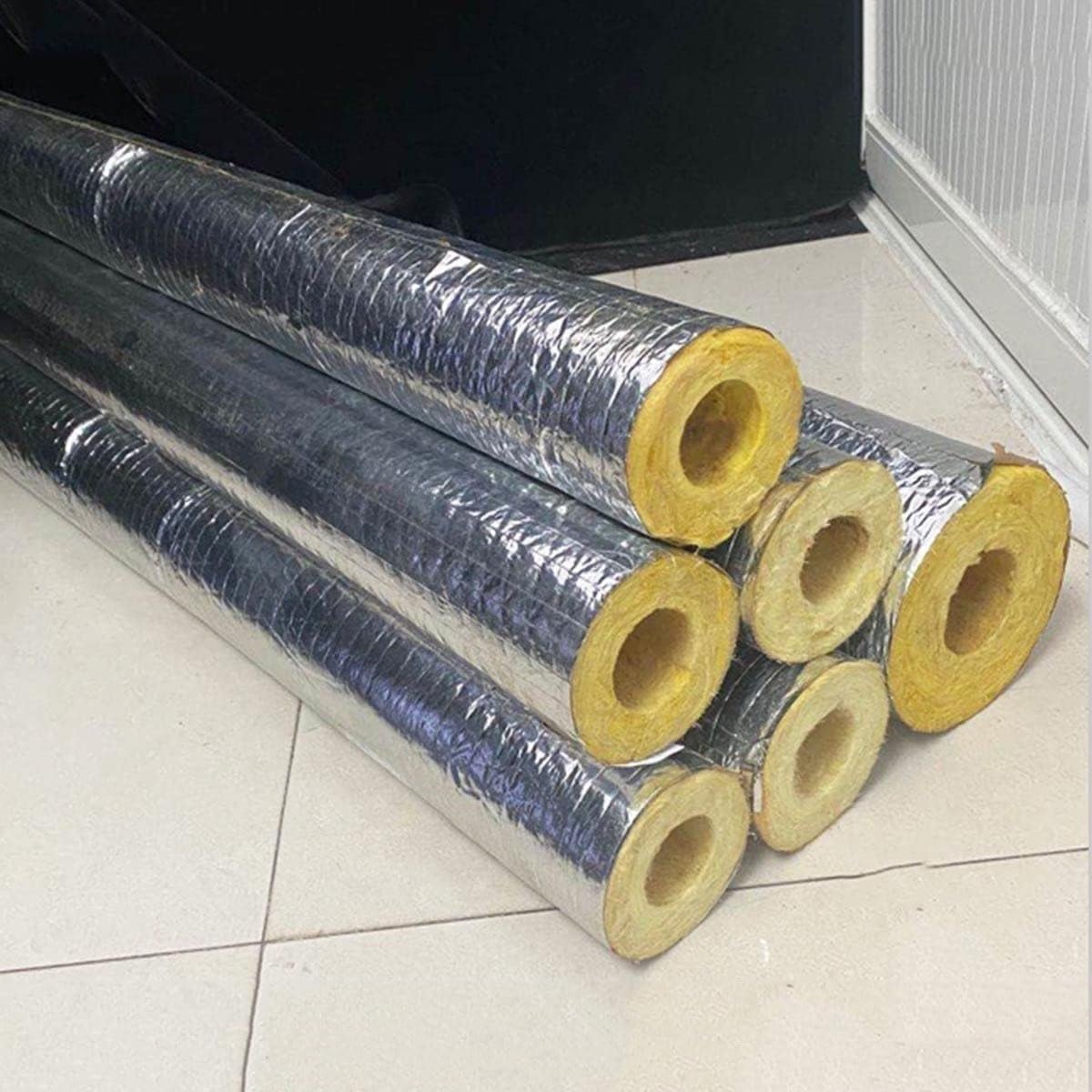 Manchon De Tube En Mousse Auto-adhésive Semi-ouverte Pour Isolation De Tuyau De Climatiseur, Calorifugeage De La Tuyauterie Pour Tuyaux De Condensat Externes De Chauffage Central(Size:273mmX50mmx100cm