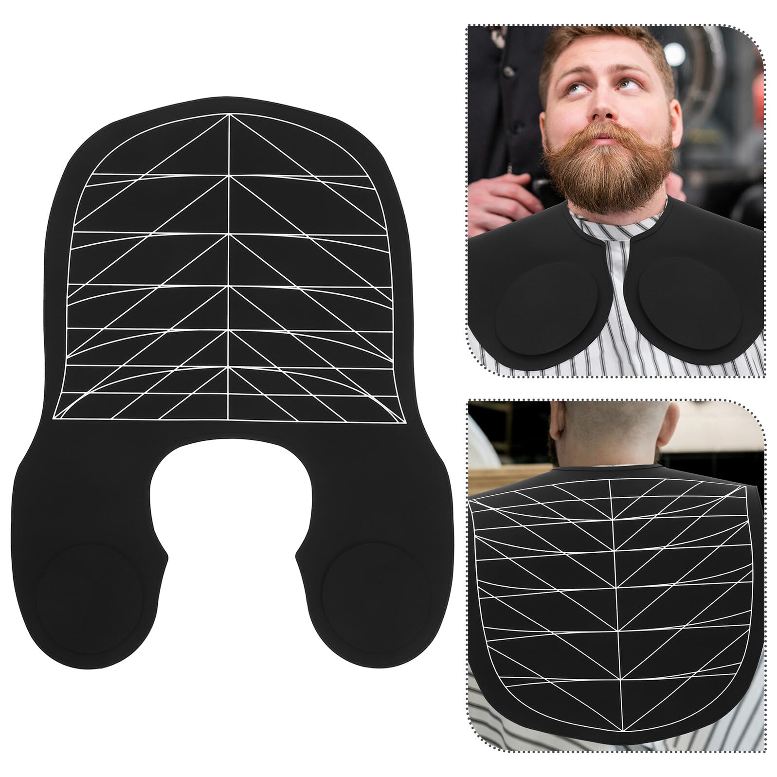 Capa de Silicona para Cortar el Pelo, Negra, Ligera para Peluquería