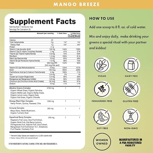 Miniatura 9 de Boobie Mother of All Greens | Tu nuevo ritual familiar, polvo diario de súper verduras con más de 35 nutrientes esenciales para mamás y familias |