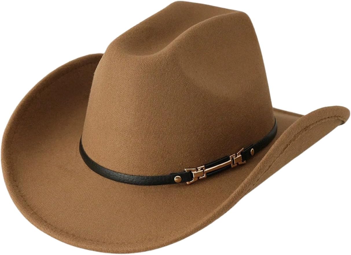 BEAUDRM Women's Cowboy Hat Wide Brim Rodeo Western Cowgirl Hat Country Concert Outfits