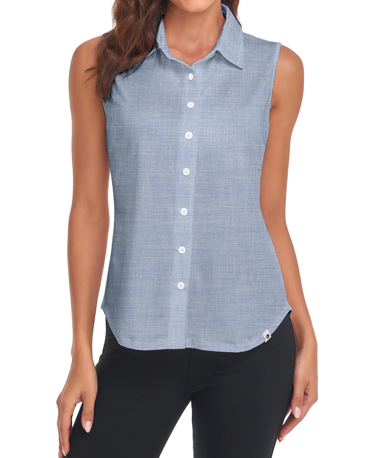 Soneven Camicia da Donna Elegante Canotta Sportiva con Colletto da Donna, Senza Maniche, Polo da Golf, Polo Estivo, Traspirante, Maglietta