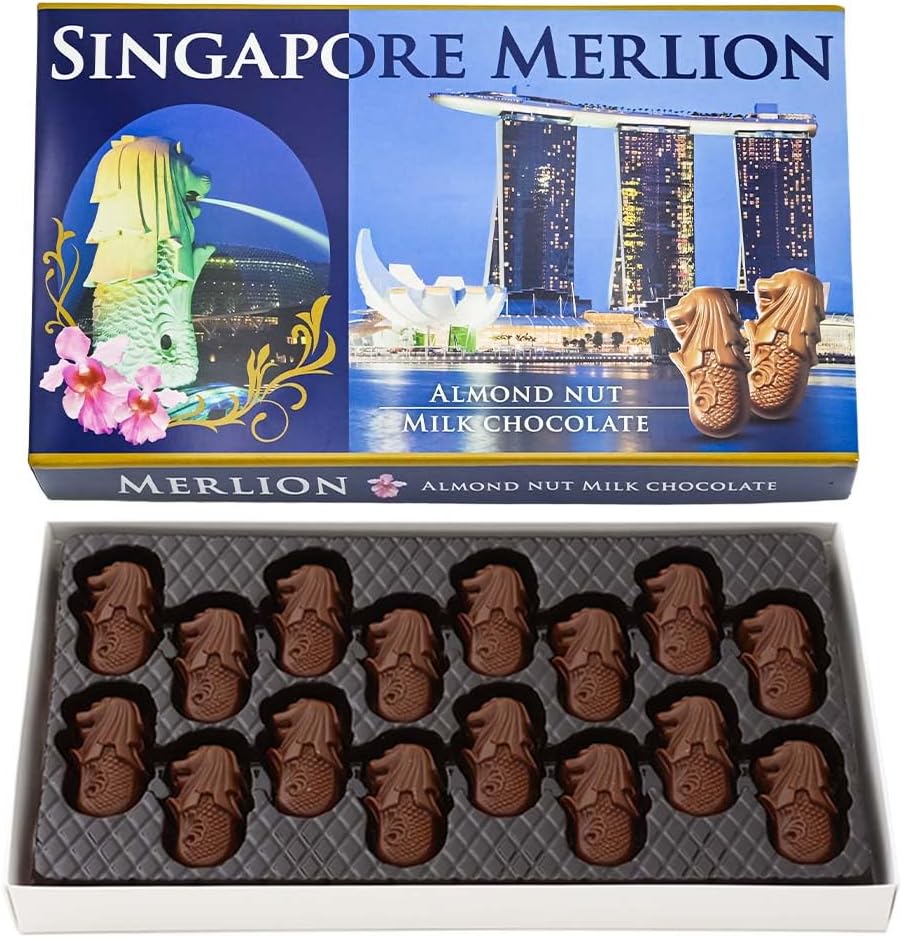 シンガポール マーライオン アーモンドチョコレート 16粒入(210g) 1箱