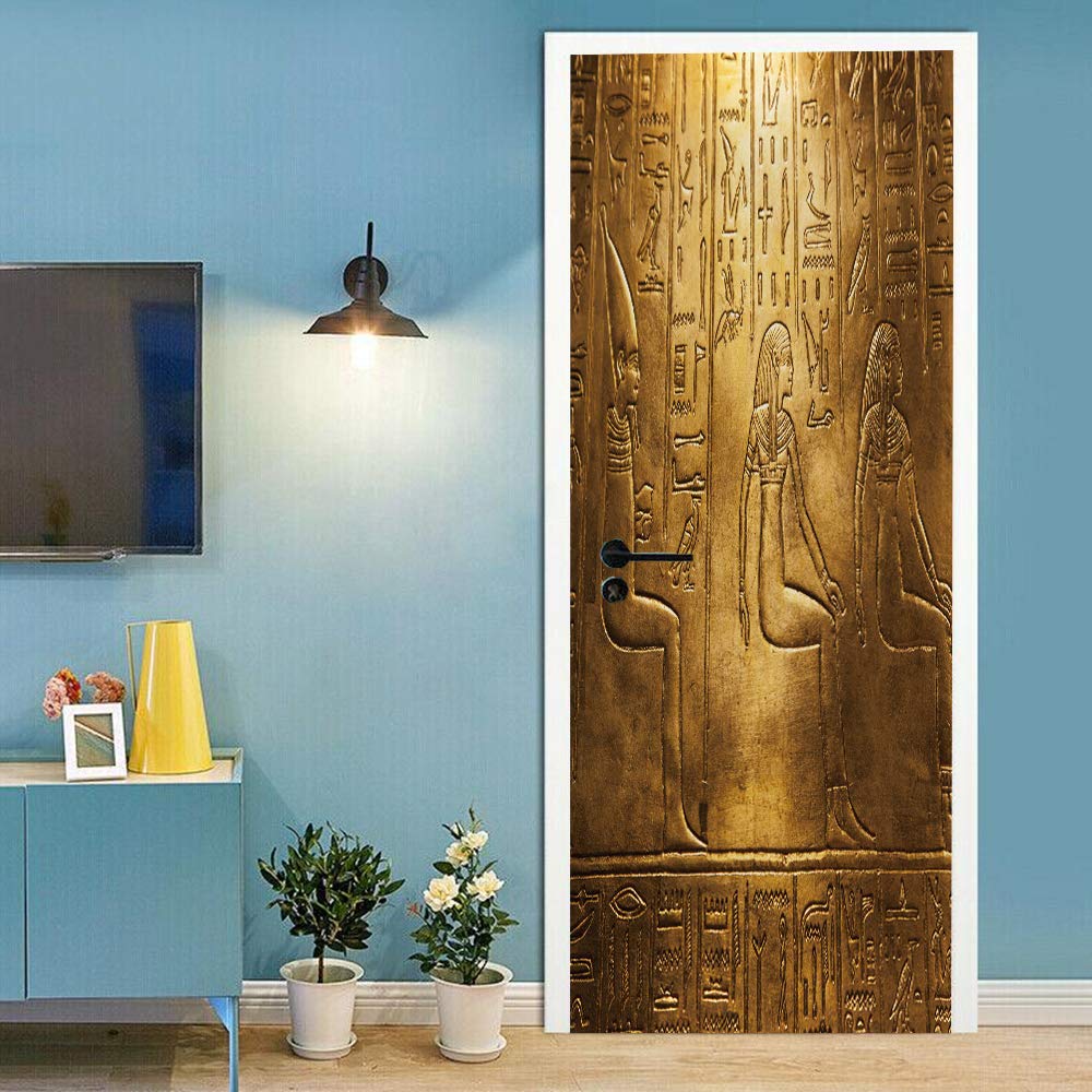 Sticker de porte trompe l'oeil pour couloir - Déco culture nationale 88x200cm