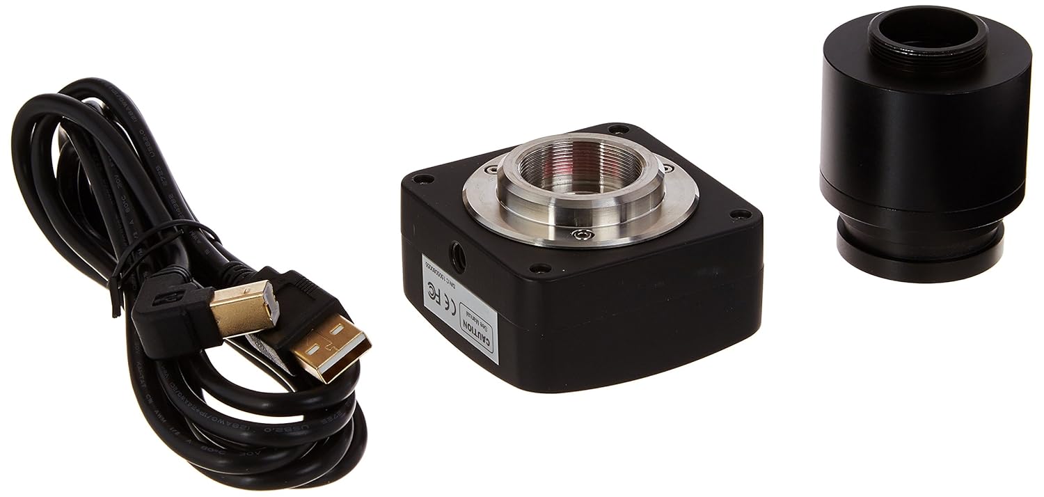 59-5M Digital Video Camera with 2.0 USB Cord for Upright Compound Microscope, 5MP Resolution