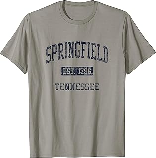 Springfield TN JN4 Vintage Athletic Blue Design T-Shirt