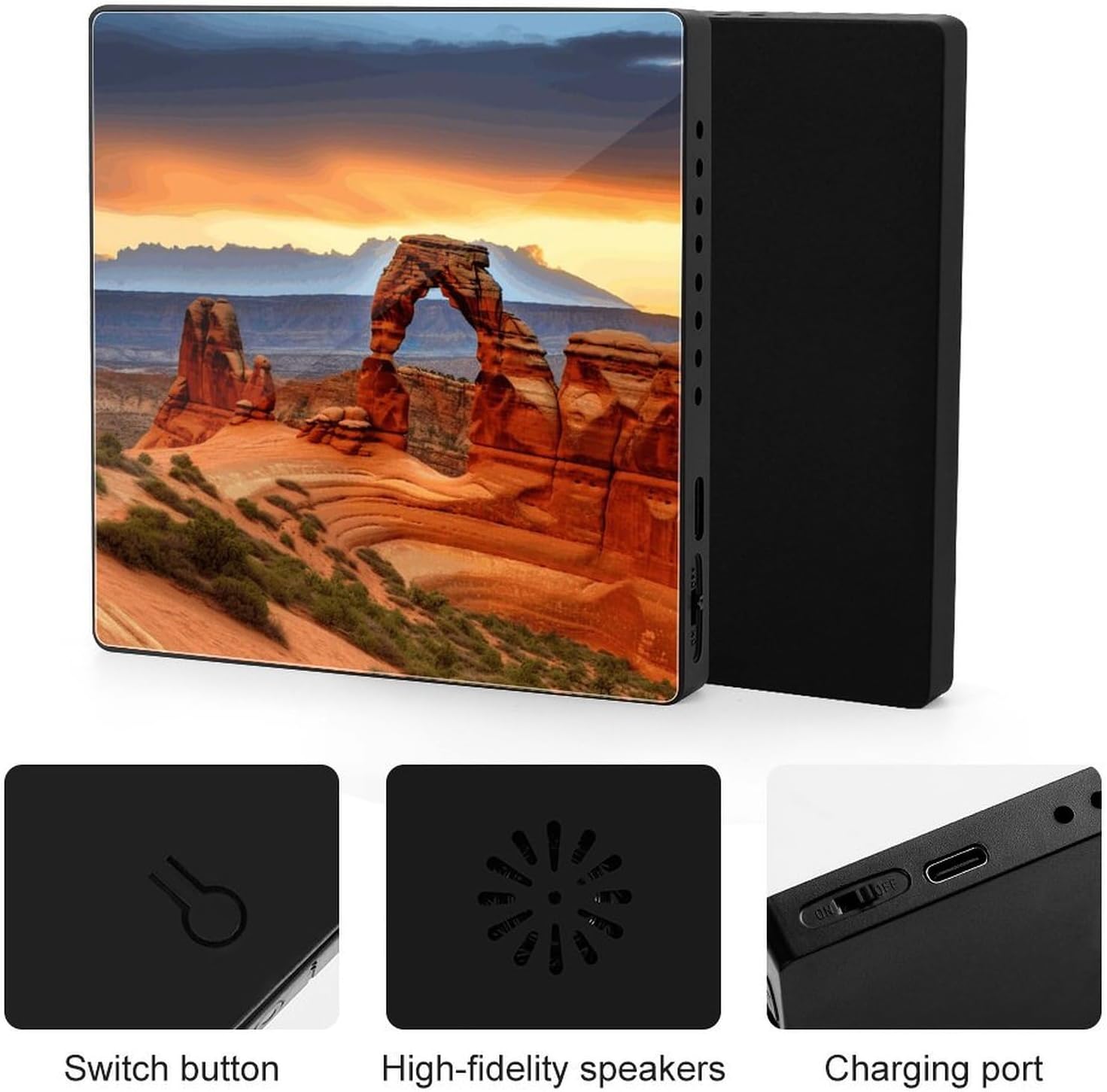 Music Fridge Magnet, Acrylic Magnetic Bluetooth Speaker MP3 Player image 4