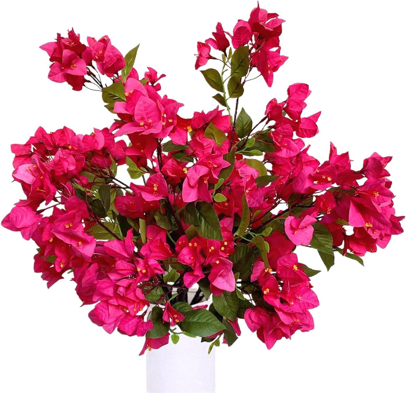 Frosilva Pack of 8 Artificial Flowers Stems Silk Bougainvillea Branches for Wedding Centerpieces, Table Runner, Indoor & Outdoor Decoration - 30 inch (Fuchsia)