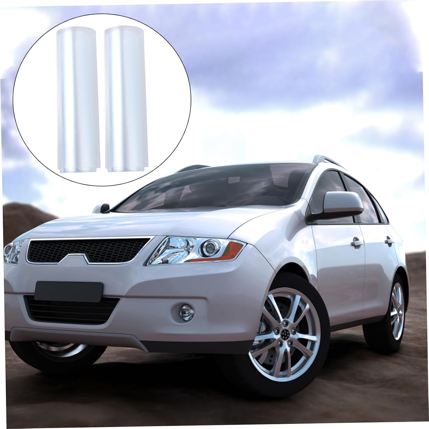 Car Paint Protection Film 2pcs 20x100cm PVC Auto Anti-Abrasion Cover Sticker for Vehicle Body and Bumper Shield
