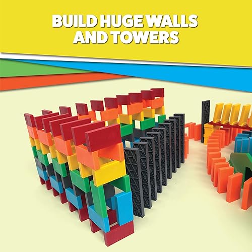 Vista 31 de Bulk Dominoes Pro-Domino Kit Juego de dominó, juguetes pequeños STEM STEAM, juegos familiares para niños, juguetes y juegos para niños