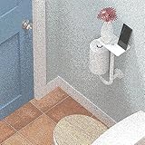 SAFETY+BEAUTY 3-in-1 Stainless Steel Double Toilet Paper Holder with Heavy Duty Grab Bar and Top Shelf for Wet Wipes, Napkins, Phone, Pad... (White, Right-Hand) - Image 2