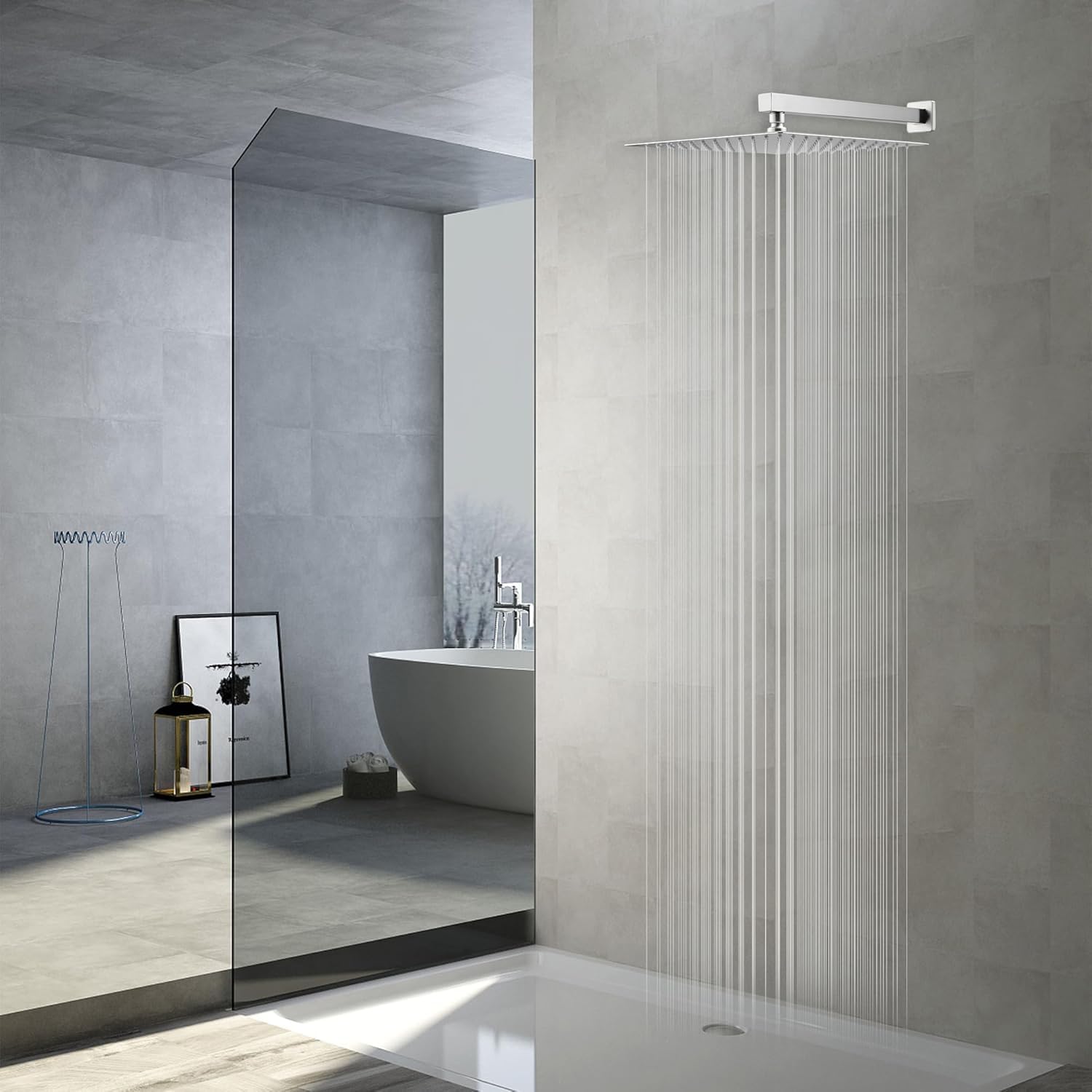 GGStudy Rain Shower Head Brushed Gold With Extension Ar 10 - Want It All - View #4