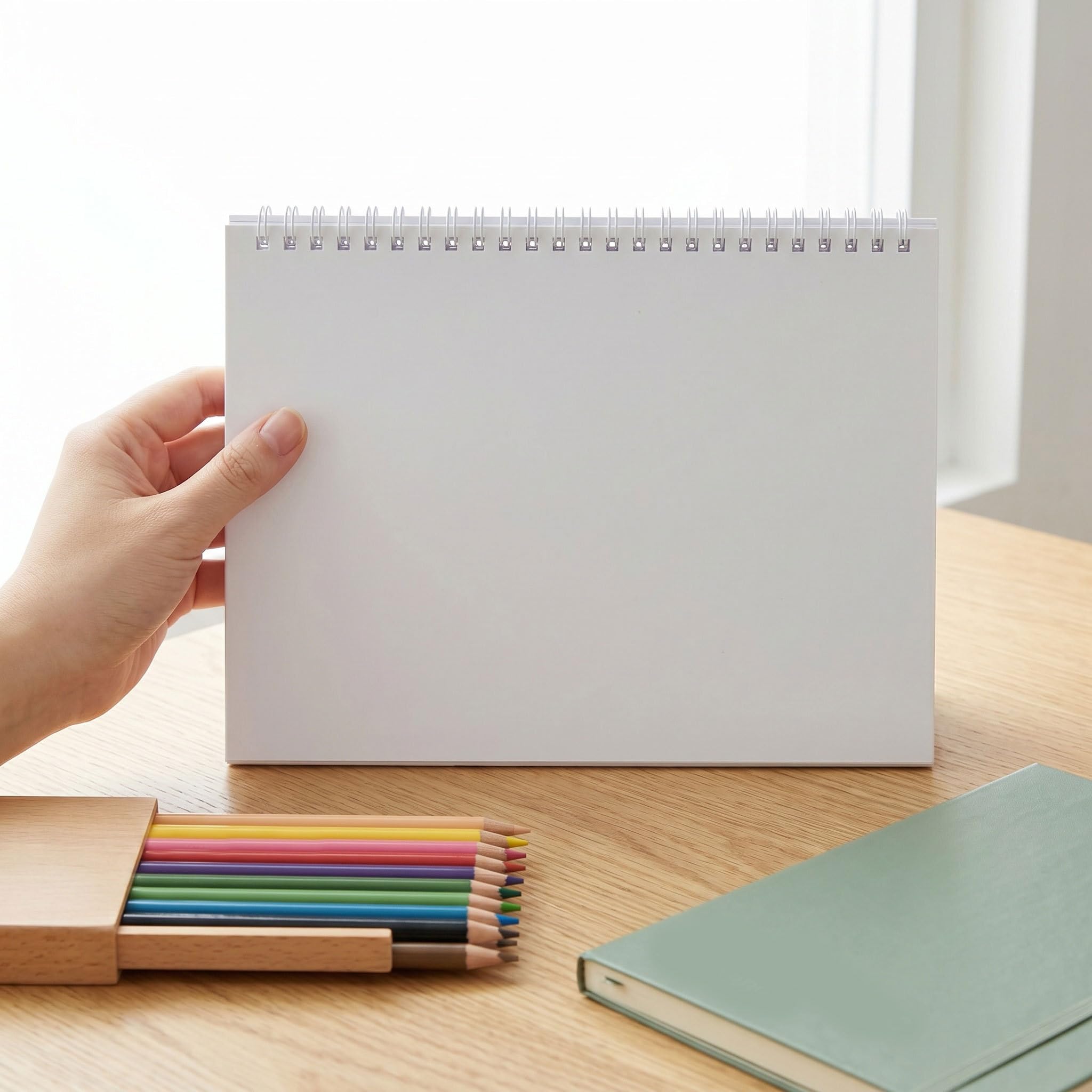 OUNONA 10 Tischkalenderständer für DIY-Projekte – 8-Zoll-Tischkalenderbasis mit Spiralbindung – Nachfüllbarer Monatsplanerständer zum Selbermachen von Planern, Weiß