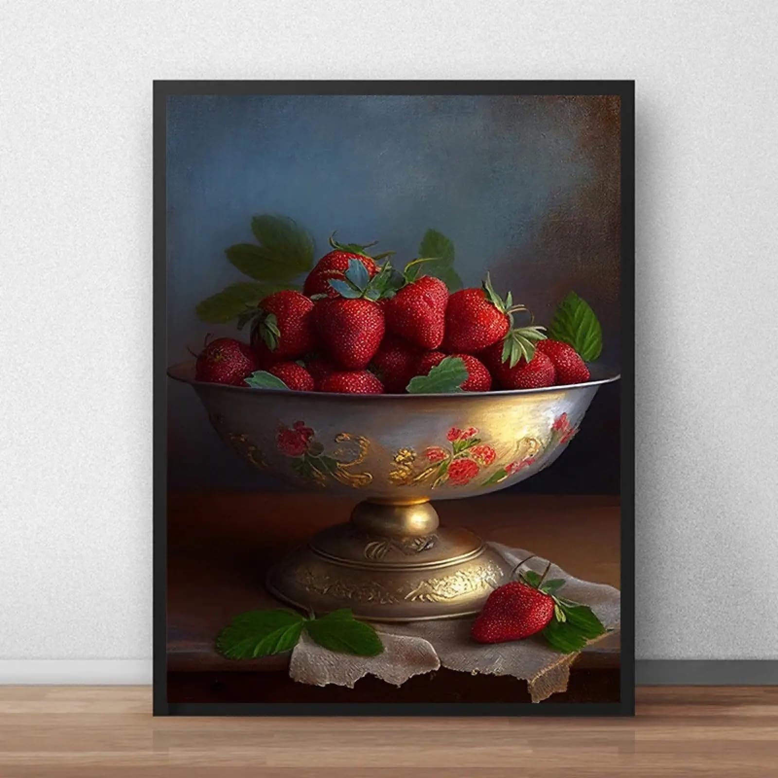 Tableau de cuisine vintage grand format pour mur vide encadré - 3