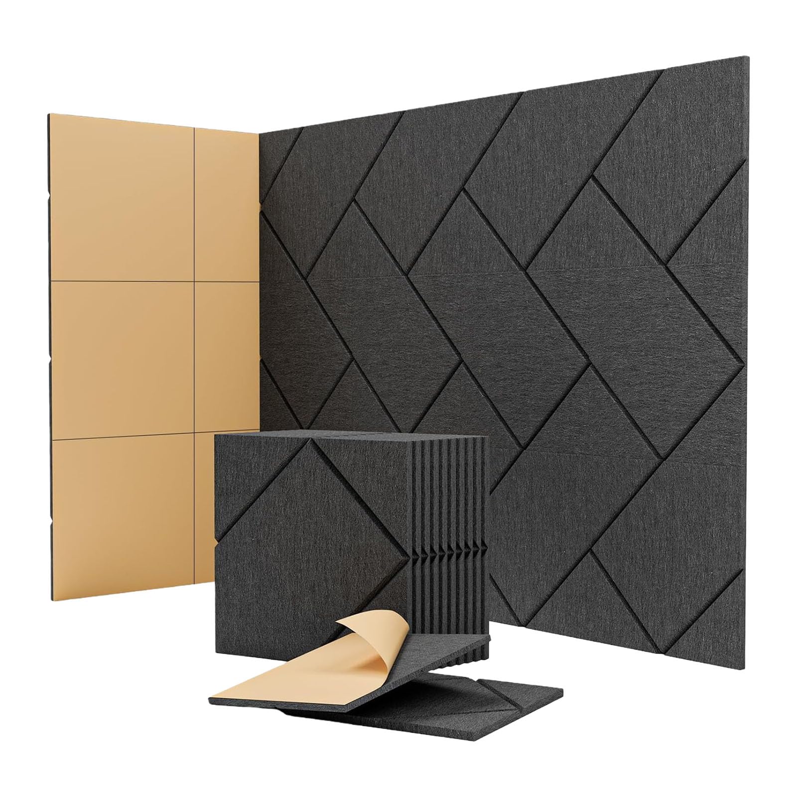 Jazuaiao 12Pcs Canceling Brick Panels High Absorption for Homes Studio Installation Enduring for Ceiling