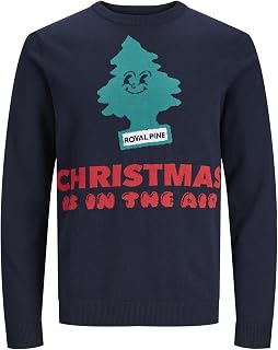 JACK & JONES JORFESTIVE XMAS KNIT CREW NECK Triko Erkek