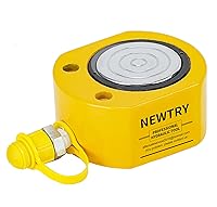 Vista 1 de NEWTRY Gato hidráulico de 10T, portátil de perfil bajo, 0.43' de extensión, para construcción naval, puentes, construcción