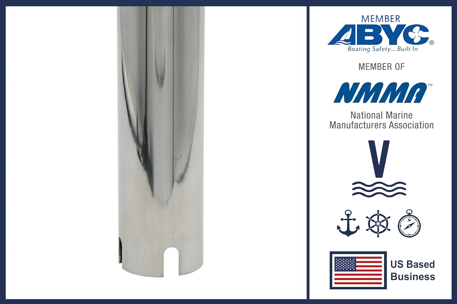 Vinland Marine 304 Stainless Steel Curved Outrigger Rod Holders, Fishing Outriggers, Trolling Rod Holders, Boat Outriggers for Boats, Trolling Rod Holder, Rocket Launcher Rod Holder, Outrigger Kit