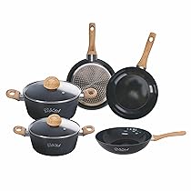 Batteria 7 pezzi, rivestimento interno antiaderente in ceramica, in lega di alluminio, induzione, Osaka SìChef