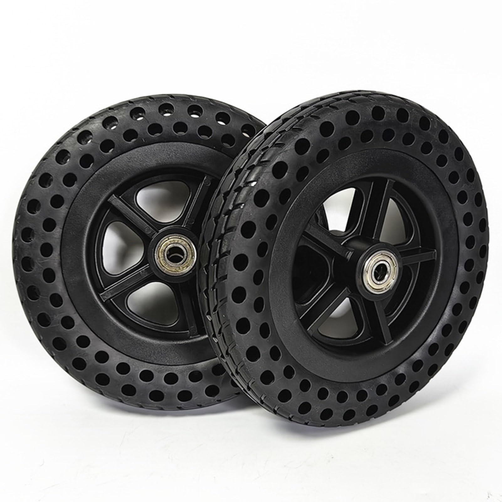 WBQYIPD 7-inch Wheelchair Honeycomb Wheel Replacement, 7x 1.3 Solid Honeycomb Rubber Tire Wheel Assembly, Suitable for Manual/electric Wheelchair，Wheelchair Wheel Replacement