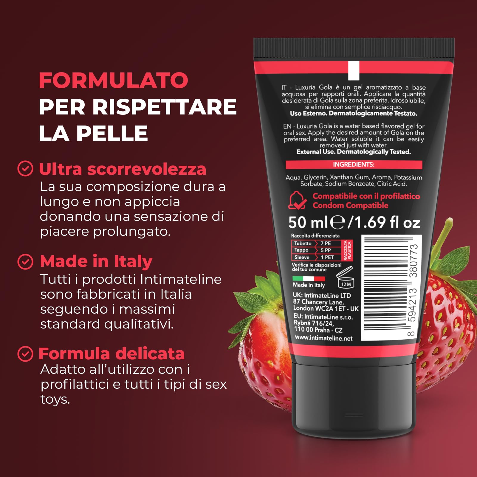 INTIMATELINE | Gola Oral Pleasure Strawberry  Essbares Oralsex-Gleitmittel  auf Wasserbasis, Erdbeergeschmack, 50 ml : Amazon.de: Drogerie &  Krperpflege