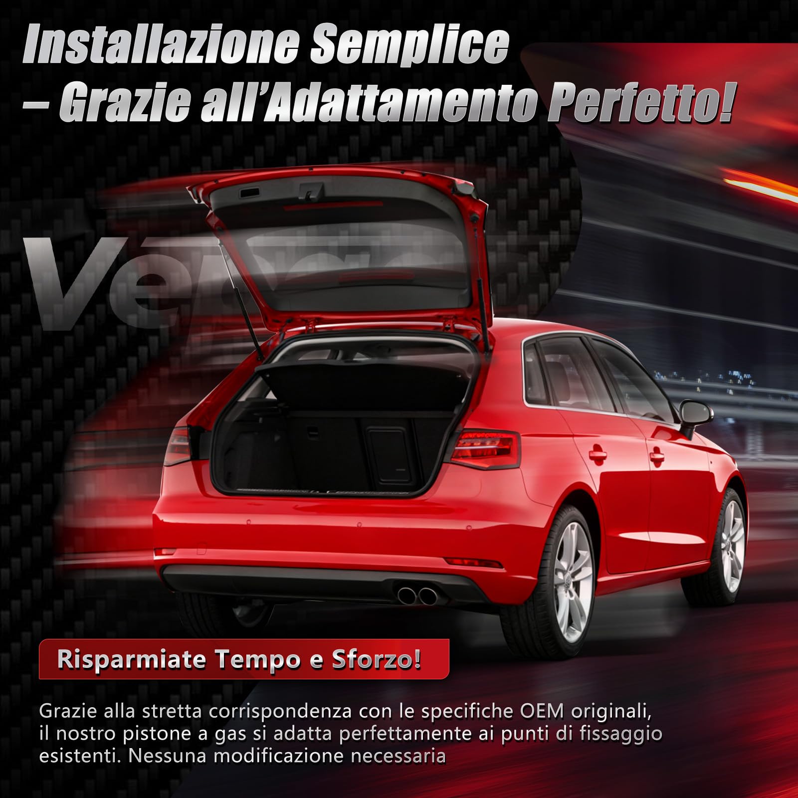 Vepagoo 2X Molle a gas Ammortizzatori Portellone Posteriore per Audi A3 Sportback 8PA 2004-2013 Asta Portellone Bagagliaio Sostituire #8P4827552B