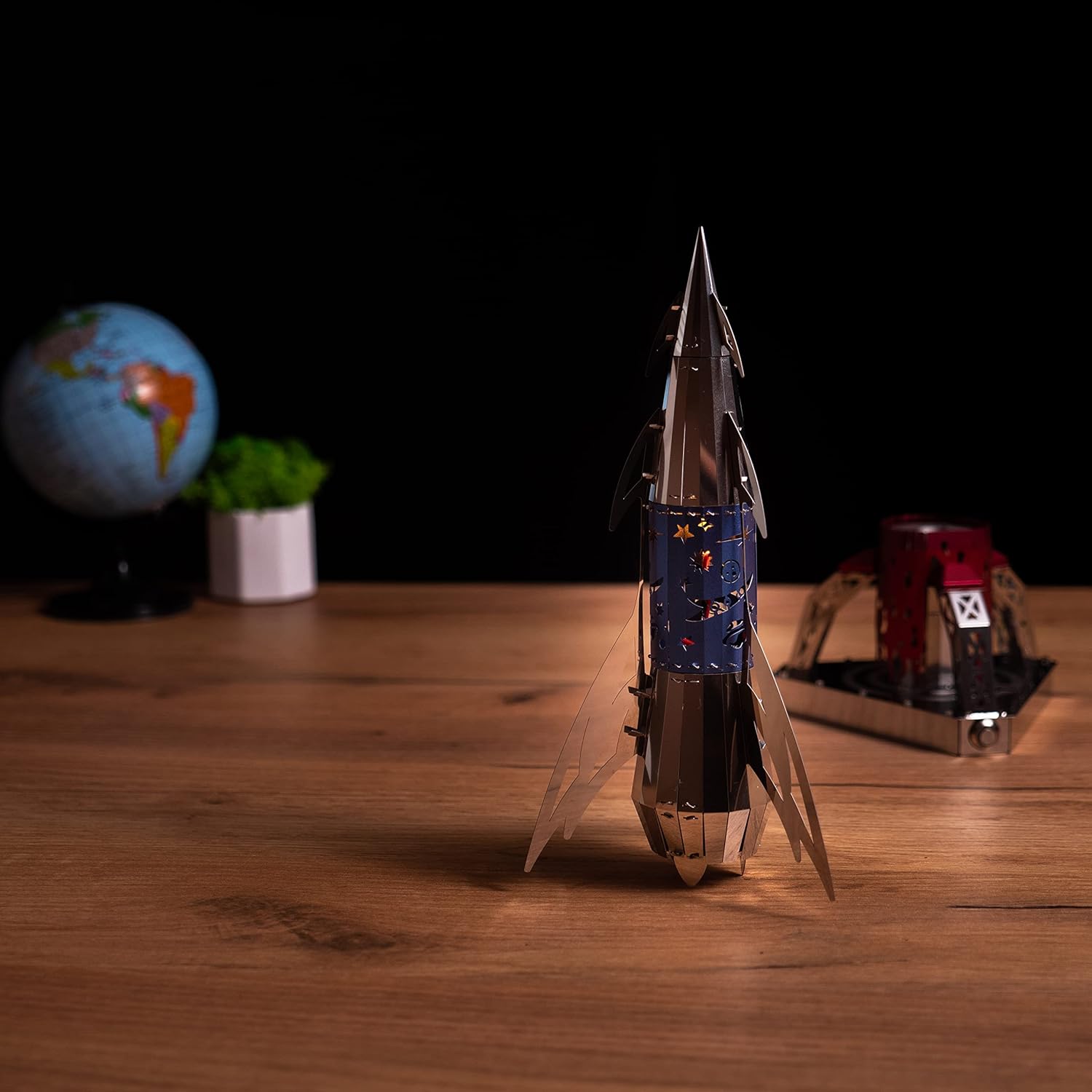 METAL-TIME, Deep Space Rocket Model, Cosmos Rocket Metal Model Kit, 3D Metal Model Kits to Build for Adults, Model Space Station AD Astra