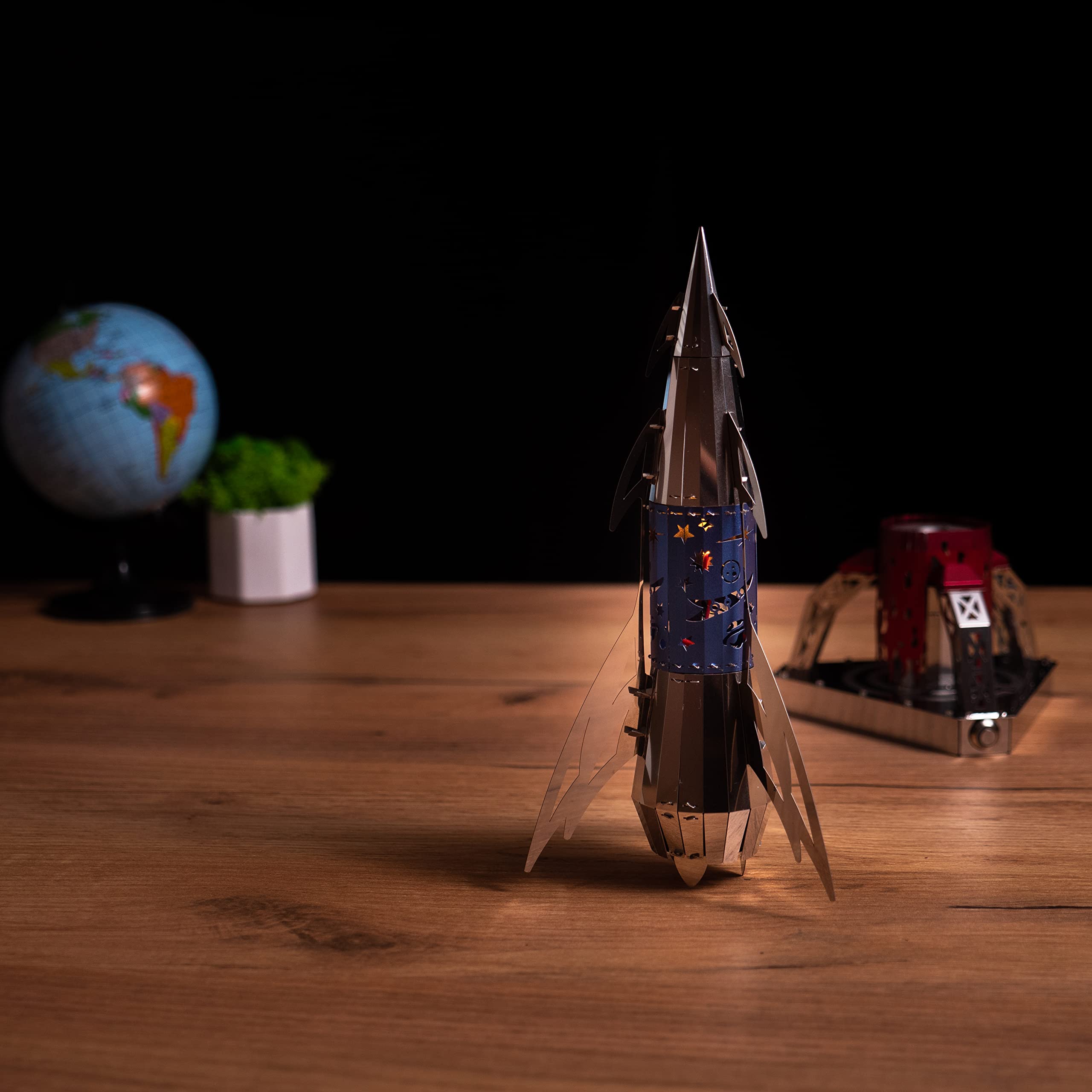 METAL-TIME Modello a razzo spaziale profondo Kit modello in metallo Cosmos Rocket Kit modelli 3D in metallo per costruire per adulti modello stazione spaziale AD Astra