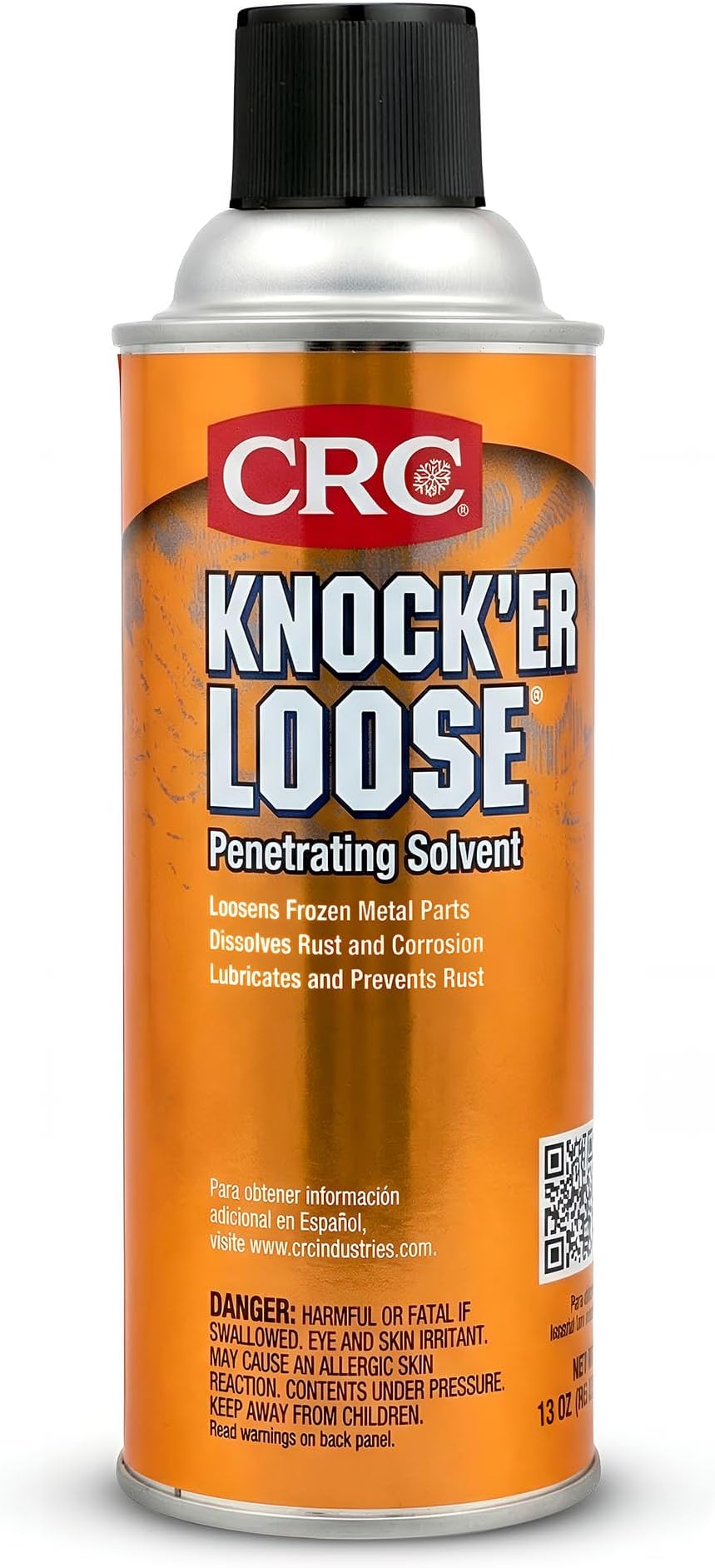 CRC Knock’er Loose Penetrating Solvent 03020 – [Reddish] 13 WT. Oz., Industrial Grade Penetrating Solvent and Lubricant