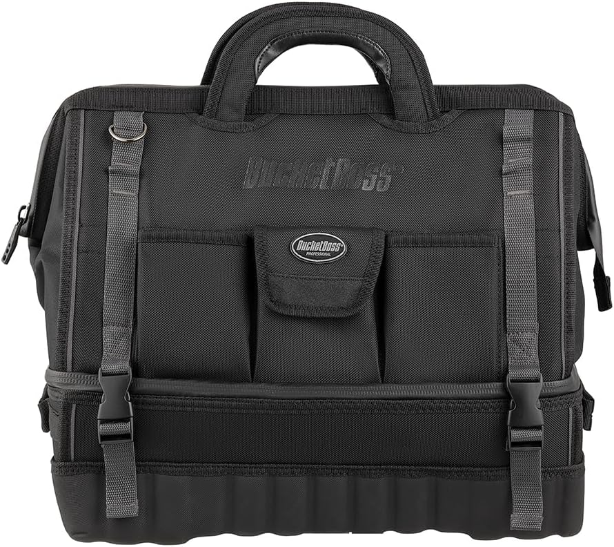 Bucket Boss - Pro Drop-Bottom Tool Bag, Tool Bags - Professional Series (68018) , Black