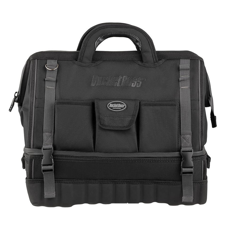 Bucket Boss - Pro Drop-Bottom Tool Bag Tool Bags - Professional Series 68018 Black