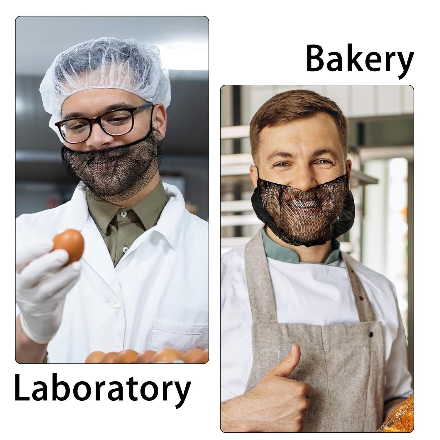 Rete per barba da uomo 100 sztuk czarna