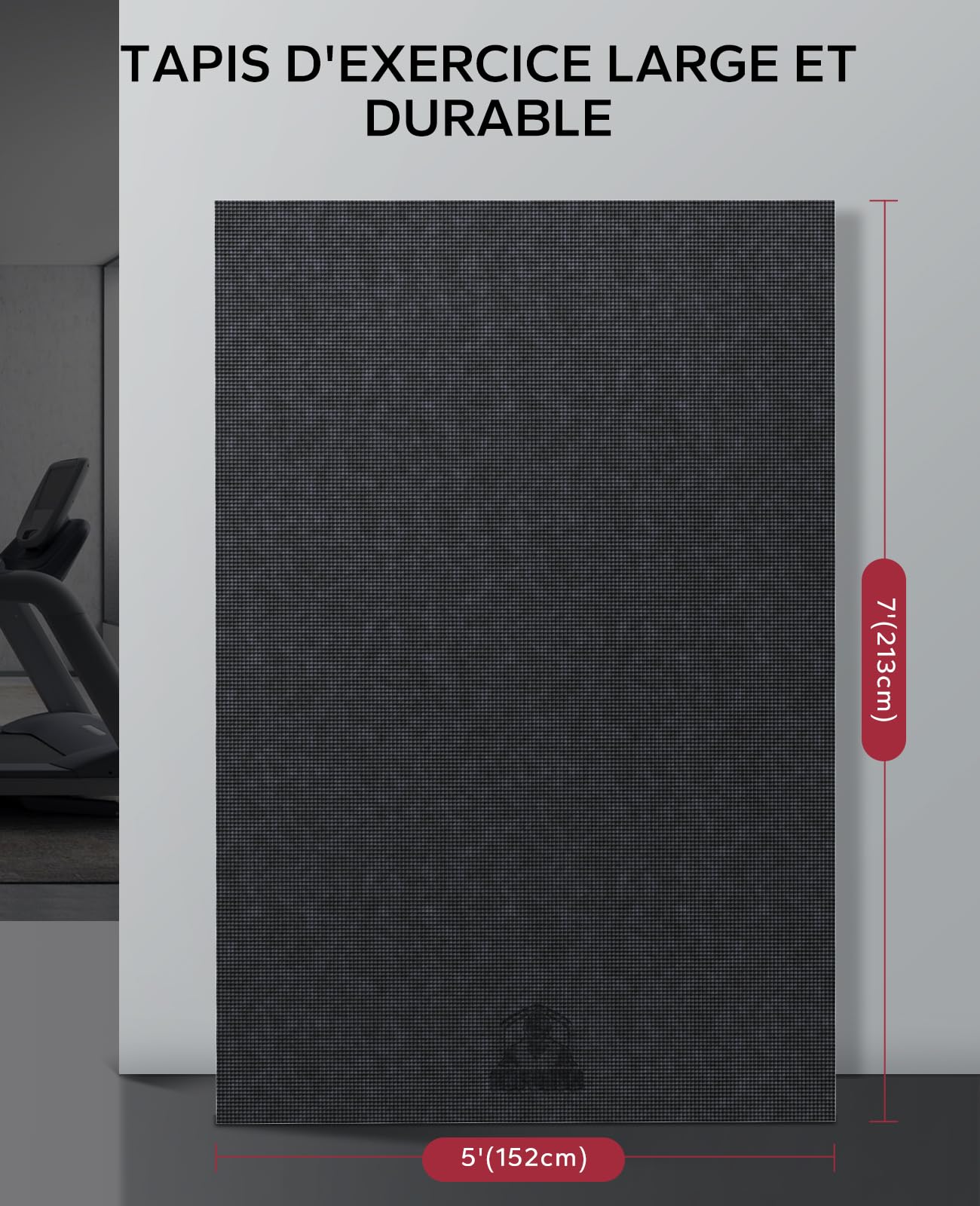 HAPBEAR Tapis d'Exercice Extra Large, Antidérapant, Ultra Durable, Tapis de Gym épais pour Pilates, Aérobic, Tapis de yoga, Tapis de Gym Haute Densité