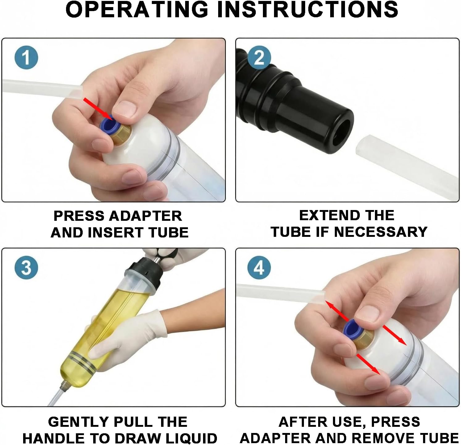 Manual Fluid Transfer Pump Gear Oil Filling Maintenance Tool - 200cc