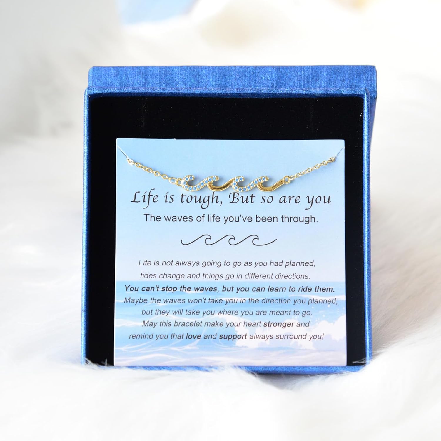 Inspirational Wave Bracelet for Women - Unique Get Well, 'Thinking of You' Gifts, Ideal for Friend Sister Mom Daughter - Image 8