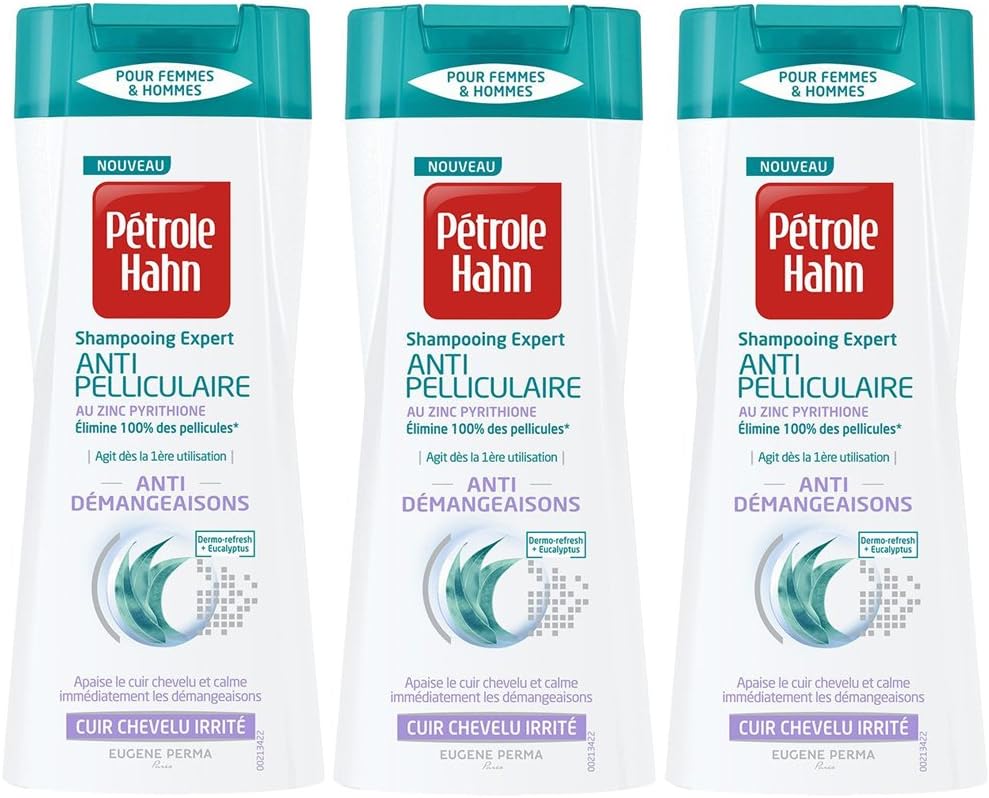 Pétrole Hahn Expert Anti-Dandruff Shampoo for Irritated Scalp - Pack of 3