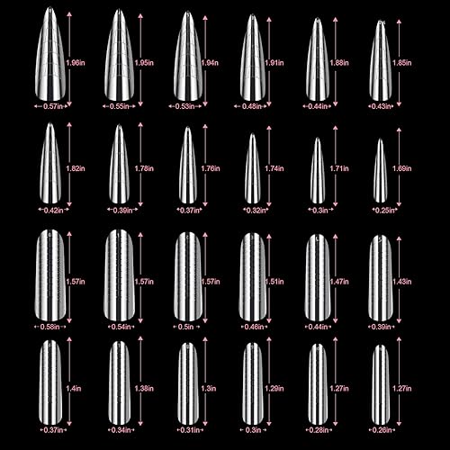 Miniatura 7 de Juego de 288 formas de uñas para gel de uñas de polietileno, cobertura completa, juego de formas de uñas duales, solución deslizante para uñas