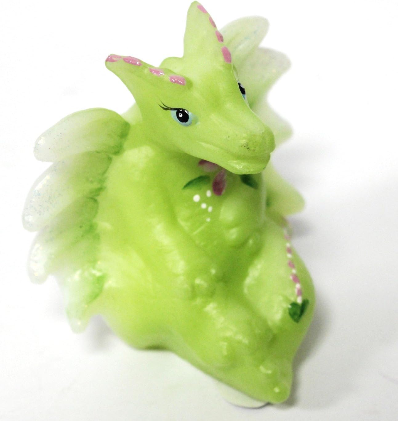 Fenton Handcrafted Art Glass Lima the Little Green Dragon Figurine By Lenox