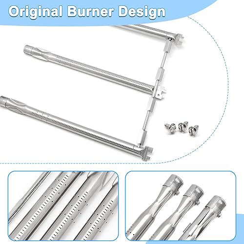 Miniatura 5 de Adviace Quemador de parrilla 69787 de 18 pulgadas para Weber Spirit I & II serie 300, E310 E320 E330 S310 S320 S330 con control frontal, tubo de