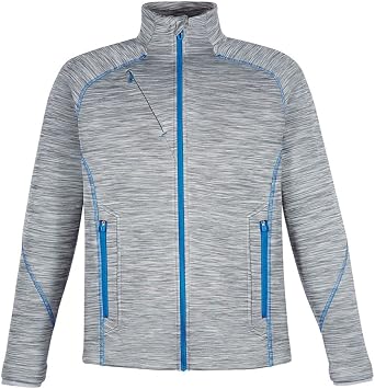 Ash City Mens North End Sport Red Flux Melange Bonded Fleece Jacket Large, Platinum
